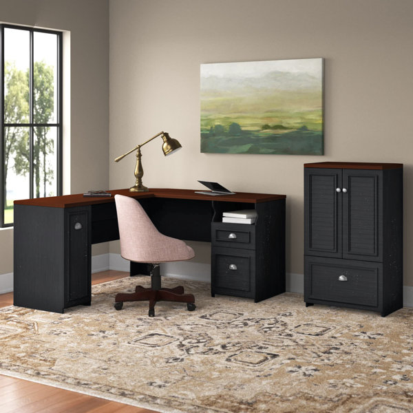 Beachcrest Home Waelder LShape Executive Desk & Reviews Wayfair Canada